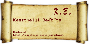 Keszthelyi Beáta névjegykártya