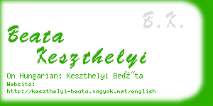 beata keszthelyi business card